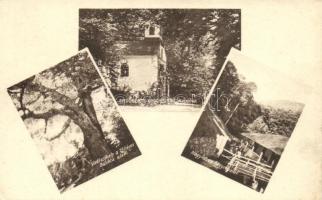 Erdőbénye-fürdő, vadlesőhely a 250 éves bükkfa alatt, kápolna, Nagyköves hegy, Mautlinger Miklós kiadása