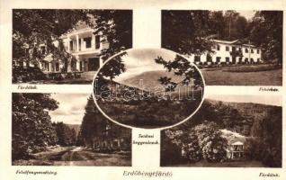 Erdőbénye-fürdő, fürdőlak, Fehérház, Felső fenyves sétány, Setétesi hegycsúcsok