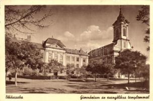 Békéscsaba, gimnázium, Evangélikus templom (kis szakadás / small tear)