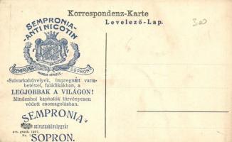 Zell am Ziller, Gasthaus zur Post / hotel, Sempronia Anti Nicotin advertisement on the backside