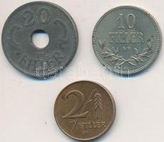 1895-1947. 16db vegyes fémpénz T:vegyes