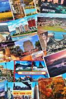 Kb. 600 db MODERN külföldi városképes lap dobozban; tengerentúliak, afrikai, amerikai lapok / Approx. 600 modern foreign town-view postcards in a box, oversea postcards, African, American