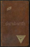 1930 "Jumkers"  magyar nyelvű zsebnaptár bőrkötésben. 13x8cm
