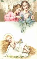 Christmas, Angles, golden decoration litho (EK)