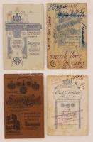 cca 1910-1916 4 db katonákat ábrázoló keményhátú fotó, 7x10 cm