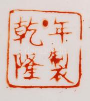 Kínai bonbonier, jelzett, d: 13 cm, m: 5 cm