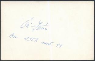 Ősi János aláírás a róla illetve partneréről, Csinády Dóráról készült képen a "Bihari nótája c....