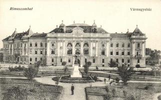 Rimaszombat, Vármegyeháza, Lévai Izsó kiadása / county hall