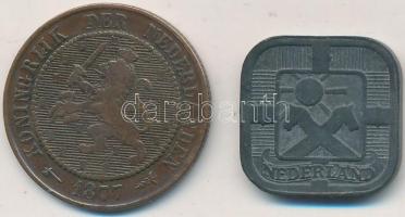 Hollandia 1877. 2 1/2c Br + 1941. 5c Zn T:2,3
Netherlands 1877. 2 1/2 Cents Br + 1941. 5 Cents Zn C:...