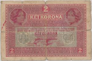 1917. 2K "...Járás Főszolgabíró..." ovális felülbélyegzéssel T:III-,IV