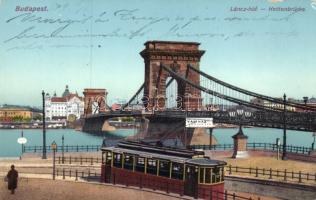 Budapest, Lánchíd, villamos