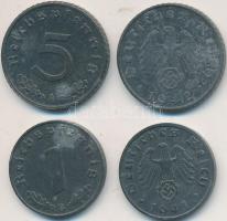 Német 3. Birodalom 1940-1944. 1Pf Zn (13x) + 5Pf Zn (14x) T:2,2- German Third Reich 1940-1944. 1 Pfennig Zn (13x) + 5 Pfennig Zn (14x) C:XF,VF