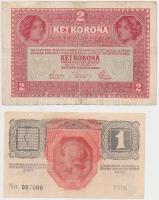1916. 1K "7316" sorozatszámmal + 1917. 2K "7358" sorozatszámmal, "Genenalsekretär" elírással T:III,III-