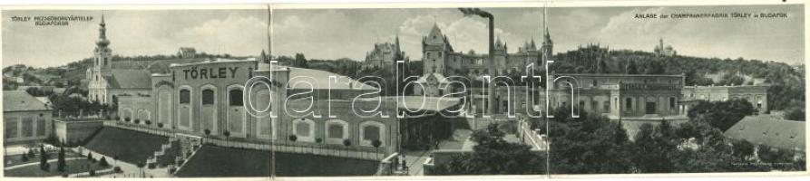 Budapest XXII. Budafok, Törley pezsgőgyár és kastély, three-tile panoramacard