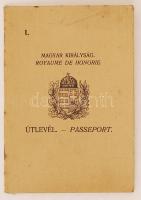 1935 A Magyar Királyság által kiadott fényképes útlevél bejegyzésekkel / 1935 Hungarian passport