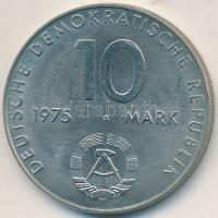 NDK 1975A 10M "20 éves a Varsói Szerződés" T:1- GDR 1975A 10 Mark "20th Anniversary - Treaty of Warsaw" C:AU
