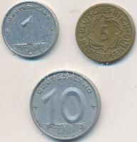 Német Birodalom / Németország / Weimari Köztársaág 1906-1925. 5Pf (5xklf) + 10Pf (6xklf) + NDK 1948-1953. 1Pf Al (2xklf) + 5Pf Al + 10Pf Al (4x) T:2,2- German Empire / Germany / Weimar Republic 1906-1925. 5 Pfennig (5xdiff) + 10 Pfennig (6xdiff) + GDR 1948-1953. 1 Pfennig Al (2xdiff) + 5 Pfennig Al + 10 Pfennig Al (4x) C:XF,VF