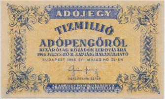 1946. 10.000.000AP fordított címerrel T:III