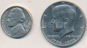 Amerikai Egyesült Államok 1963-1969. 1D (5x) + 1963-1993. 5c (12x) + 1965-1997. 1/4$ (11x) + 1976. 1/2$ "Kennedy" T:vegyes USA 1963-1969. 1 Dime (5x) + 1963-1993. 5 Cents (12x) + 1965-1997. 1/4 Dollar (11x) + 1976. 1/2 Dollar "Kennedy" C:mixed