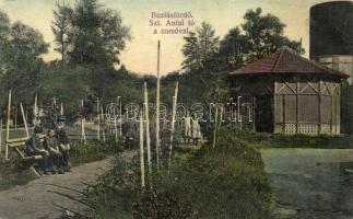 Buziásfürdő, Szent Antal tó, korzó / lake, promenade (fl)