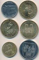 6db klf külföldi emlékérem, közte Franciaország DN "Monnaie de Paris / Notre Dame, Rodin Múzeum...