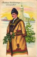 10 db VEGYES motívumlap; üdvözlő; karácsony, húsvét, névnap, újév / 10 mixed motive cards; greeting;...