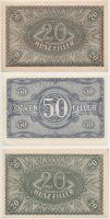 1920. 20f (2x) eltérő színváltozat + 50f T:I-,II