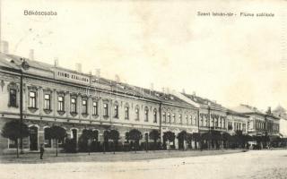 Békéscsaba, Szent István tér, Fiume szálloda, Rosenthal Testvérek utódainak üzlete