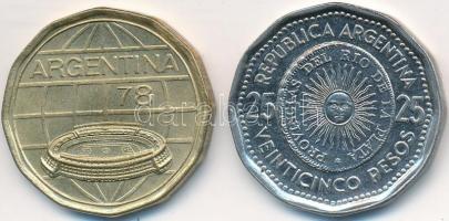 Argentína 1966. 25P Ni + 1977. 100P AlBr T:2
Argentina 1966. 25 Pesos Ni + 1977. 100 Pesos AlBr C:XF