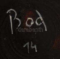 Bod Éva (1924-2004): Mázas kerámia váza, jelzett, hibátlan, m:20,5 cm/ Eva Bod ceramic floor vase