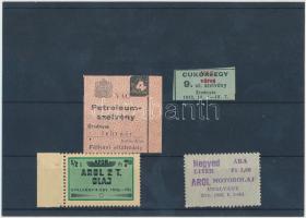 4db klf petróleumszelvény, olaj és motorolaj utalvány, cukorjegy T:I,I-