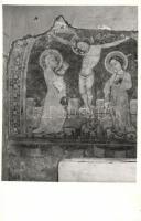 Magyarfenes, Oláhfenes, Vlaha; Római katolikus templom, belső, freskó 1380-ból / church interior, fresco