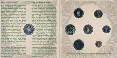 2007. 1Ft-100Ft 8klf db, szettben, benne "Berán Lajos és a pengő" Ag emlékérem (10g/0.999/...