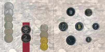 2008. 1Ft-100Ft "Búcsú az egy- és kétforintostól" 7xklf db dísztokos szettben T:BU