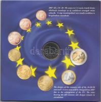 2007. 1Ft-100Ft 8klf db, dísztokos szettek, bennük 50Ft "50 éves a Római Szerződés" (2x) T...