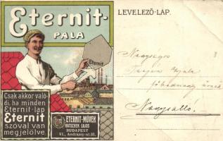 Eternit pala, Hatschek Lajos / Hungarian slate material advertisement, litho (fa)