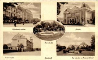 Szolnok, Tisza szálló, Hitelbank, színház