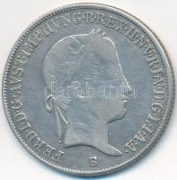 1845B 20Kr Ag "V. Ferdinánd" T:2- Huszár: 2018, Unger III.:1419.