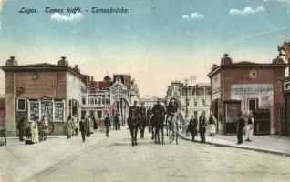 Lugos, Temes hídfő, Merzig Jakab üzlete / bridge, shop (fa)