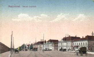 Nagyvárad, vasúti indóház / railway station (Rb)