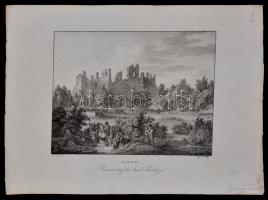1824 F. Wolf: Bánnáti metszetek: Kulitza szigete. Imperial fólió. Rézmetszet. 57x39,5cm/ Bannat etching