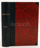 Dr. Balogh Arthur: Politika. Bp., 1910, Grill Károly Könyvkiadóvállalata. Félvászon kötés, lapok foltosak, grafitceruzás bejegyzésekkel, egyébként jó állapotban.
