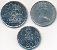 Új-Zéland 1967. 10c CuNi + 2006. 20c CuNi + 50c CuNi "H.M.S. Endeavour" T:2,2-
New Zealand...