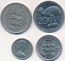 Vegyes: Guernsey 1968. 10p CuNi + 1982. 5p CuNi + Fiji-szigetek 1977. 5c CuNi + Pápua Új-Guinea 1999...