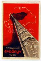 1936 Új Magyarság évkönyve, sok érdekes cikkel, fotókkal illusztrált, 304 p