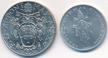 Vatikán 1931. 50c Ni + 1973. 5L Al T:2 Vatican 1931. 50 Centesimi Ni + 1973. 5 Lire Al C:XF