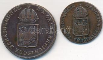 Ausztria 1816A 1/4Kr Cu + 1Kr Cu T:2-
Austria 1816A 1/4 Kreuzer Cu + 1 Kreuzer Cu C:VF
Krause KM#210...