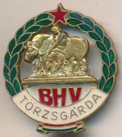 DN "BHV (Budapesti Húsipari Vállalat) Törzsgárda" zománcozott jelvény T:2