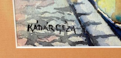 Kádár jelzéssel: Kolomea 1941. Akvarell, papír, üvegezett keretben, 23×19 cm