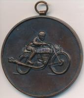 1950. "Szombathely Gyorsasági" Br motoros díjérem füllel. Szign.: FONYÓ (50mm) T:2-